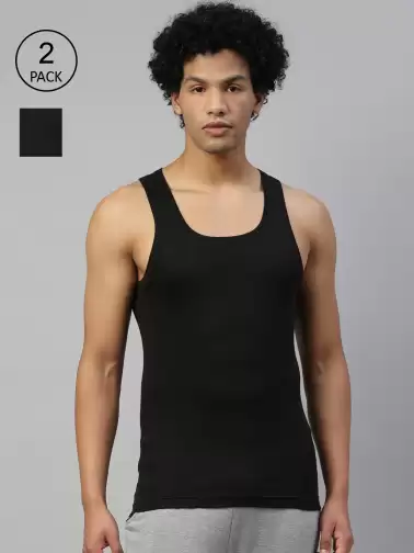 Men Pack Of 2 Innerwear Vests - image 2