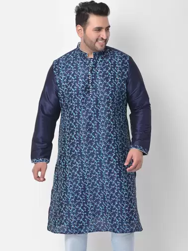 Men Floral Straight Kurta - image 2