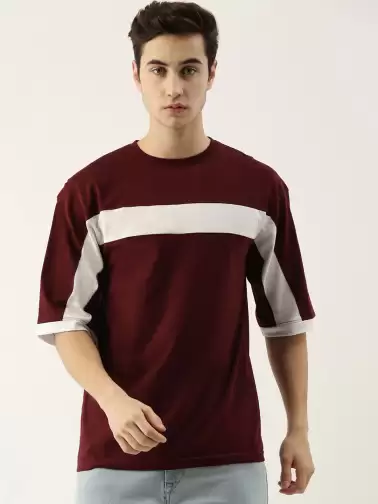 Men Striped Slim Fit T-shirt - image 2
