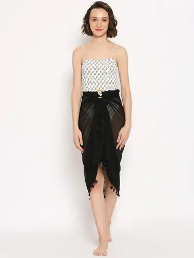 Women Solid Sarong - image 2