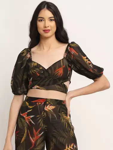 Women Printed Swim Top - image 2