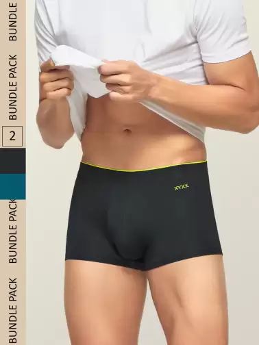 Men Pack Of 2 Solid Antimicrobial Trunk - image 2