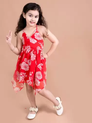 Floral Chiffon Dress - image 2