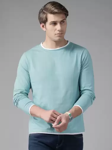 Men Solid T-shirt - image 2