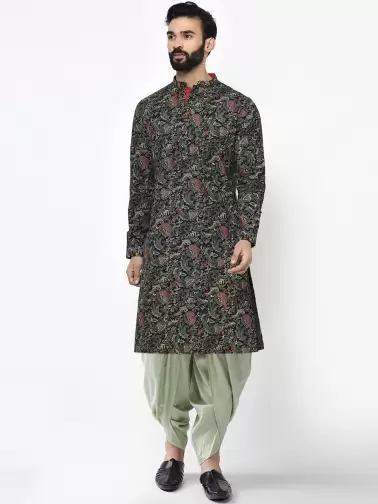 Men Printed Kurta Set - image 2