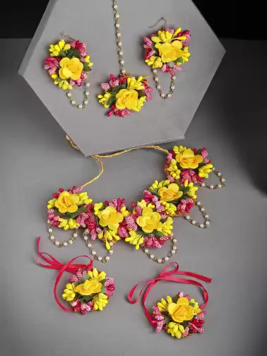 Women Flower Jewellery Set - image 2