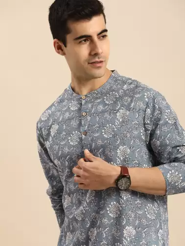 Men Pure Cotton Printed Kurta - image 2