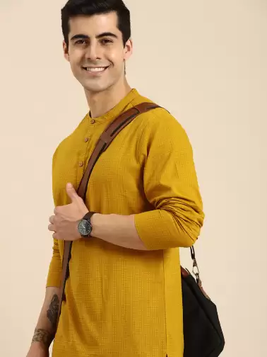 Men Geometric Printed Kurta - image 2