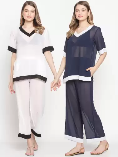 Women Pack Of 2 Solid Swim Tops - image 2
