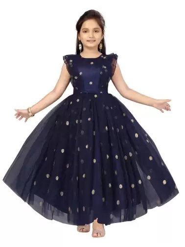 Girls Embellished Net Dress - image 2