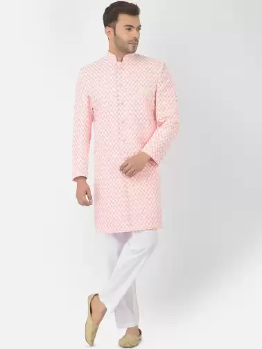 Men Embroidered Kurta with Trousers - image 2