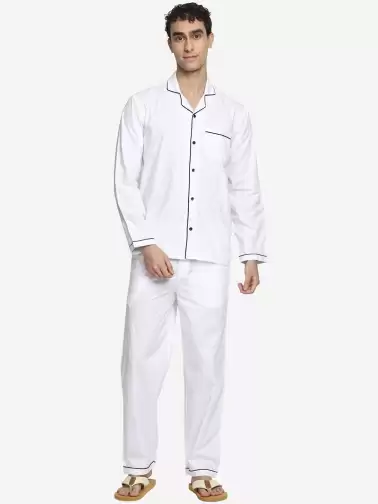 Men Pure Cotton Night Suit - image 2