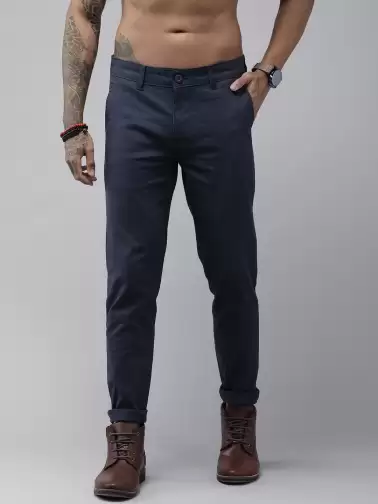 Men Straight Fit Trousers - image 2