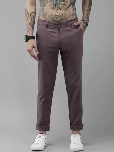 Men Mid-Rise Trousers - image 2