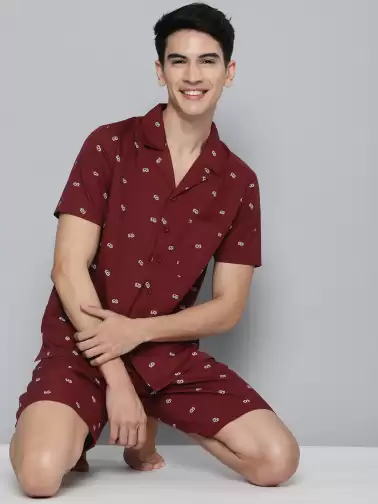 Men Printed Night suit - image 2