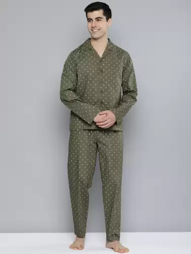 Men Printed Night suit - image 2
