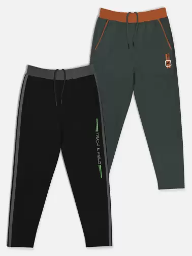 Boys Pack Of 2 Solid Track Pants - image 2