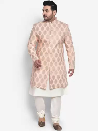 Men Printed Sherwani Set - image 2