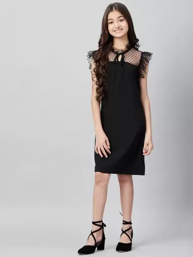 Sheath Tie-Up Neck Dress - image 2