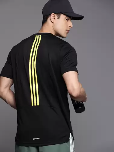 Men Striped Training T-shirt - image 2