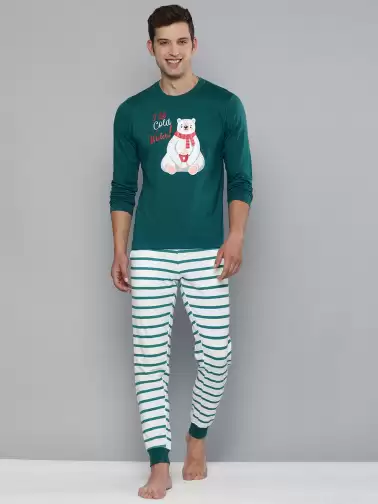Men Printed Night suit - image 2