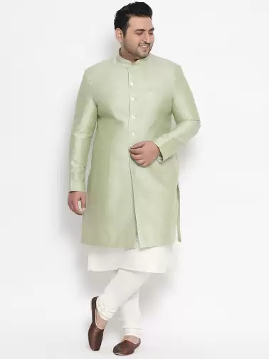 Men Solid Sherwani - image 2