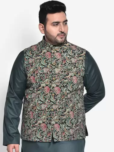 Men Printed Woven Nehru Jacket - image 2