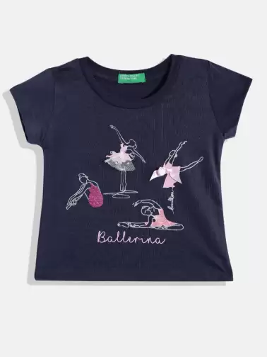 Girls Printed Cotton T-shirt - image 2