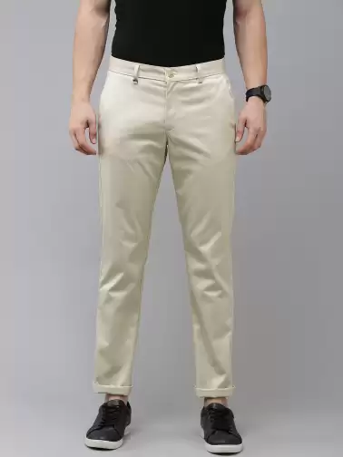Men Slim Fit Mid-Rise Trousers - image 2