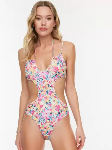 Women  Printed Swim Bodysuit - image 2