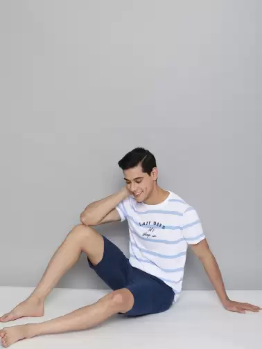 Men Striped Night Suit - image 2