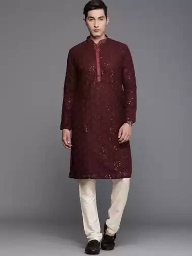 Men Kurta with Churidar - image 2