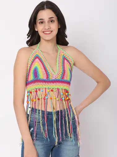 Women Colourblocked Swim Tops - image 2