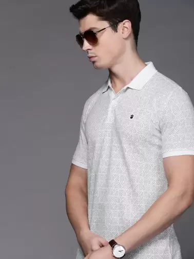 Men Printed Polo Collar T-shirt - image 2