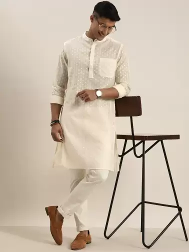 Men Cora Pure Cotton Kurta - image 2
