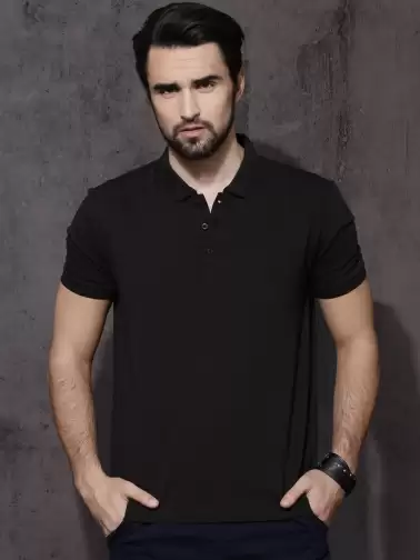 Polo Collar Cotton Pure Cotton T-shirt - image 2