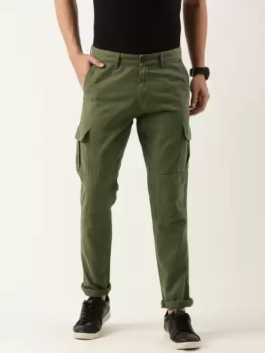 Men Cotton Slim Fit Cargos - image 2