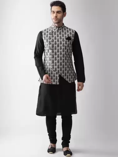 Men Nehru Jacket Kurta Set - image 2