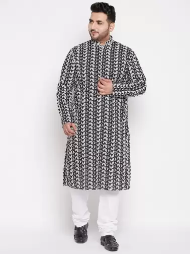 Men Printed Kurta with Pyjamas - image 2