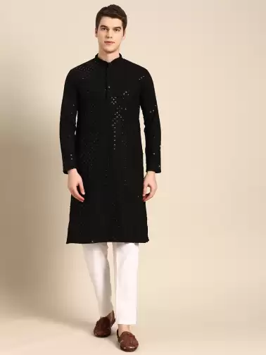 Men Embellished Kurta - image 2