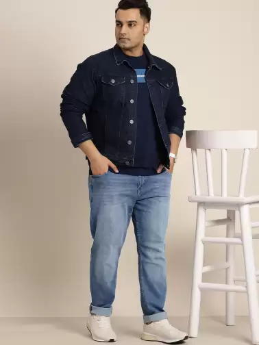 Men Plus Size Tapered Jeans - image 2