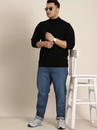 Men Plus Size Tapered Jeans - image 2