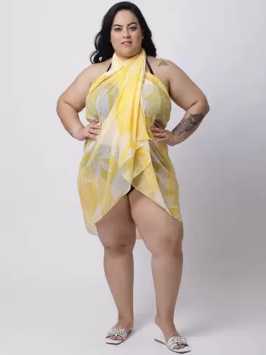 Women Plus Size Printed Sarong - image 2