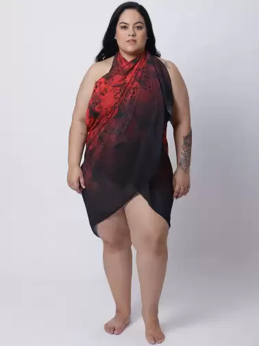 Women Plus Size Printed Sarong - image 2