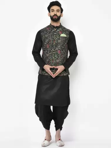 Men Kurta with Dhoti Pants - image 2