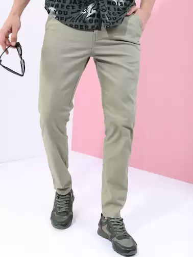 Men Slim Fit Chinos Trousers - image 2