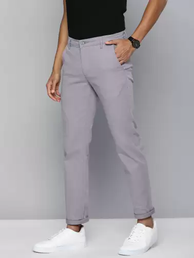 Men Tapered Fit Chinos Trousers - image 2