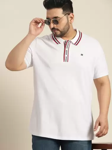 Plus Size Polo Collar T-shirt - image 2