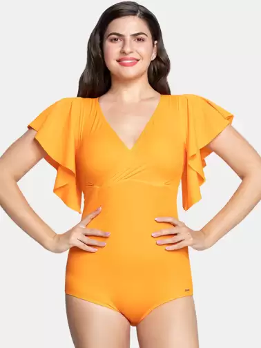 Women Solid Swimsuit - image 2