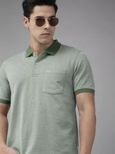 Men Pure Cotton Collar T-shirt - image 2